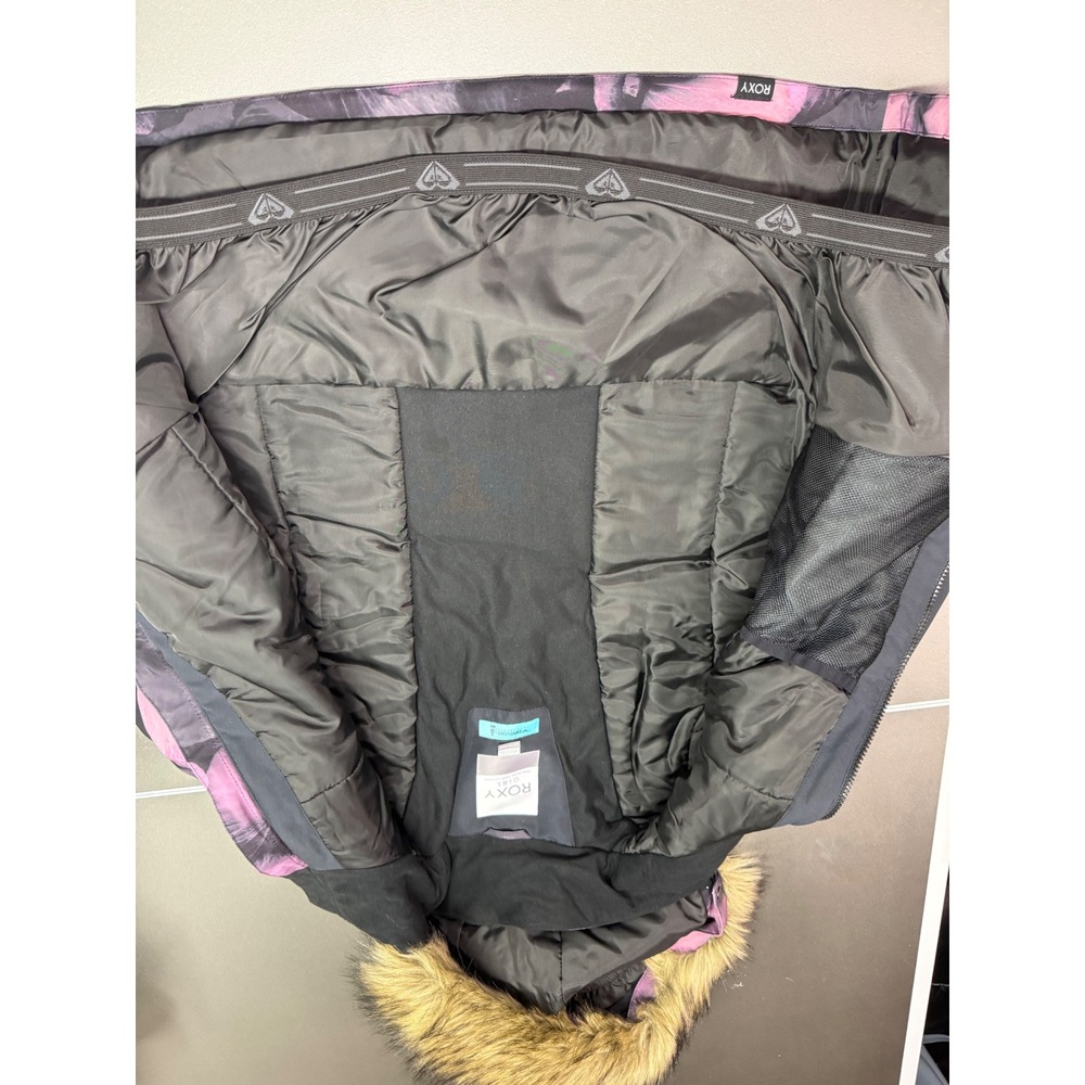 Roxy Girl American Pie Ski Jacket 10K DryFlight Purple Floral ERGTJ03163 Size 16 - Picture 5 of 14